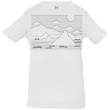 T-Shirts White / 6 Months Mountain Line Art Infant Premium T-Shirt