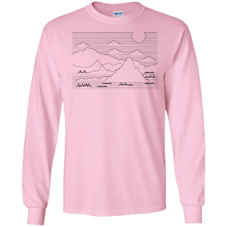 Mountain Line Art Men's Long Sleeve T-Shirt