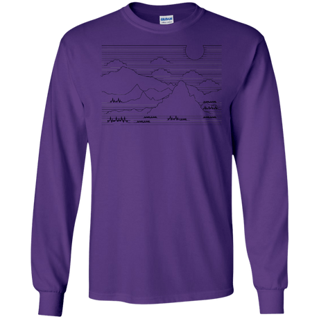 Mountain Line Art Men's Long Sleeve T-Shirt
