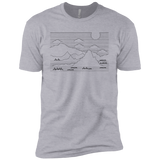 Mountain Line Art Men's Premium T-Shirt
