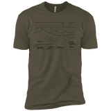 Mountain Line Art Men's Premium T-Shirt