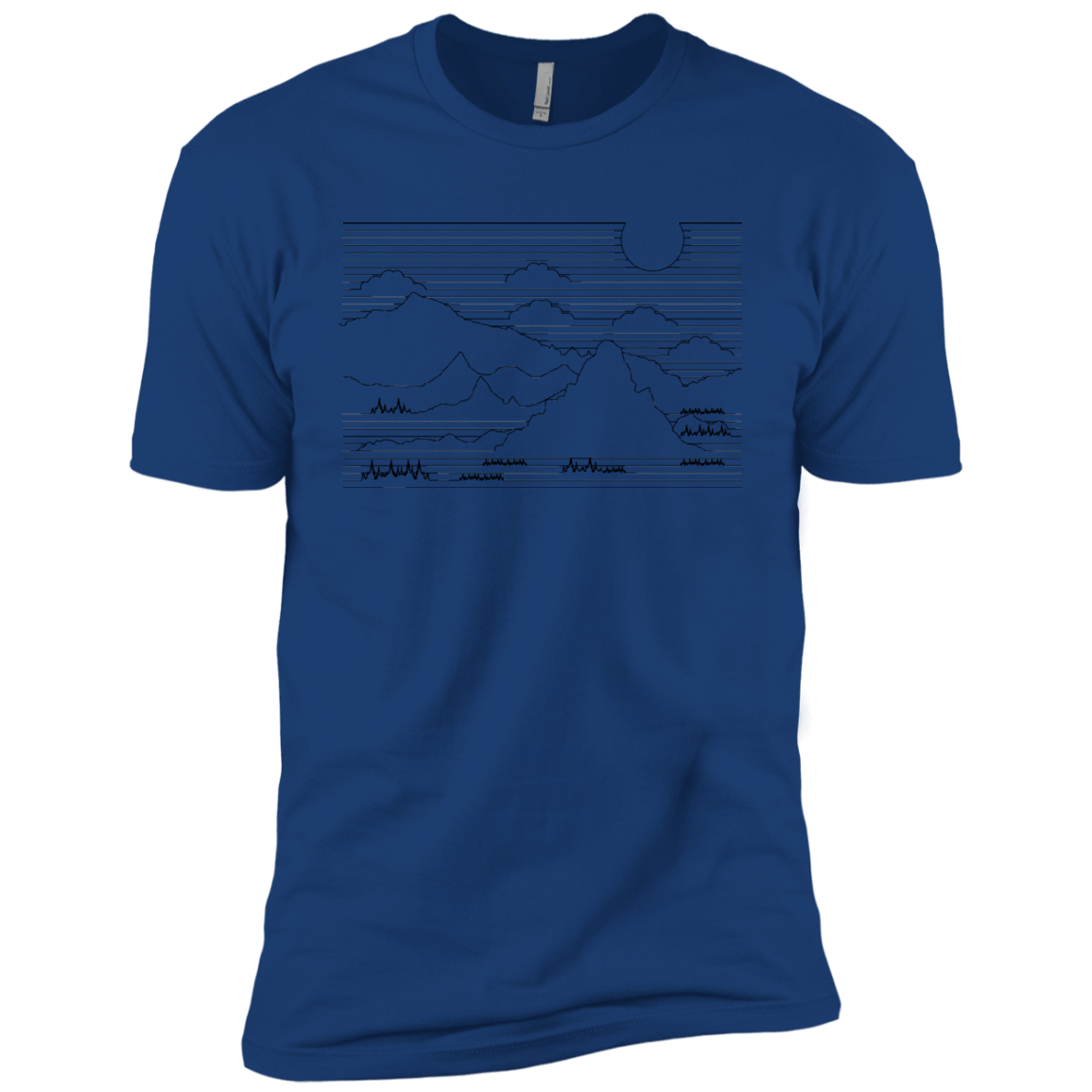 Mountain Line Art Men's Premium T-Shirt