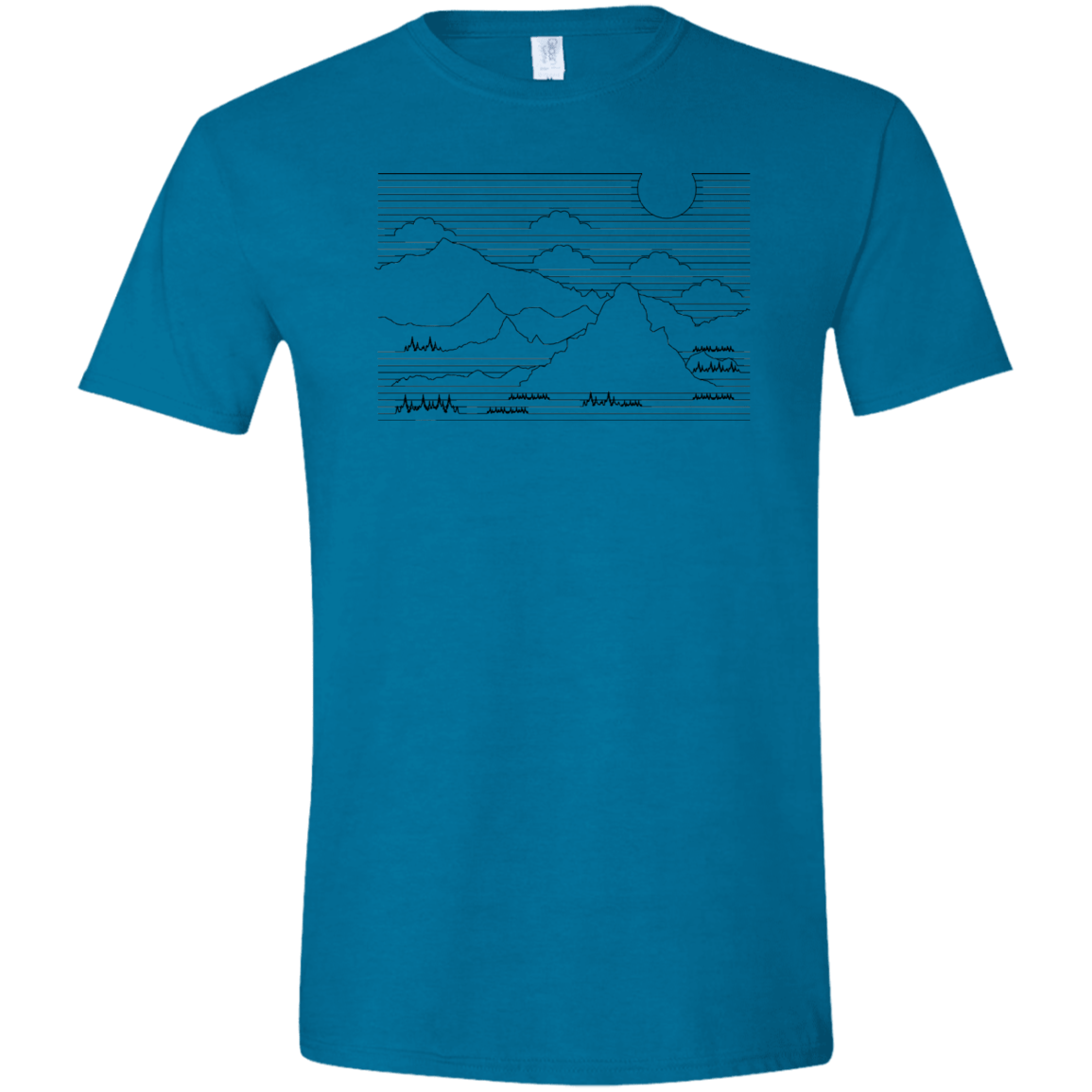 Mountain Line Art Men's Semi-Fitted Softstyle