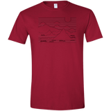 Mountain Line Art Men's Semi-Fitted Softstyle