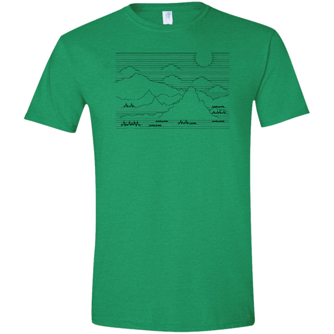 Mountain Line Art Men's Semi-Fitted Softstyle