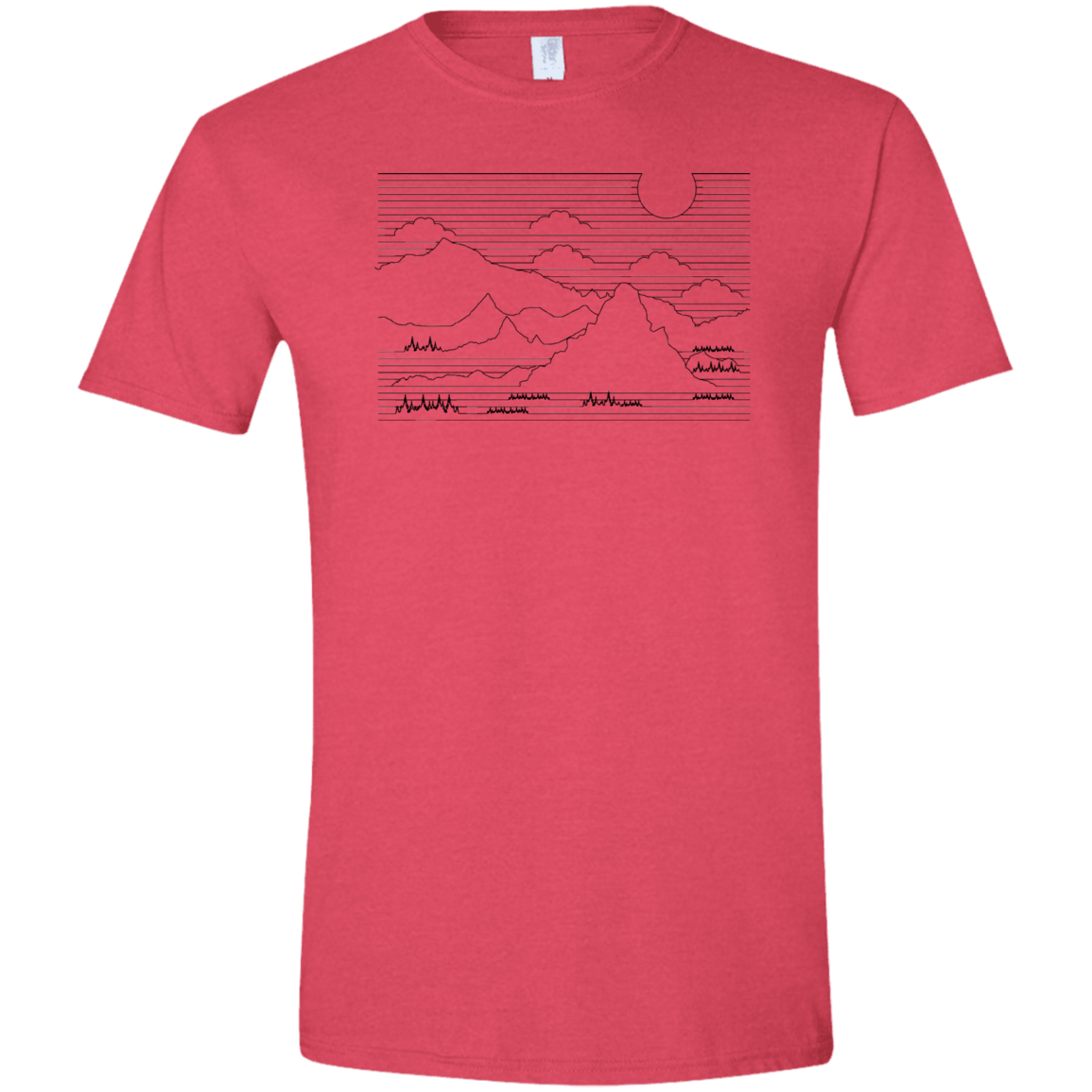 Mountain Line Art Men's Semi-Fitted Softstyle