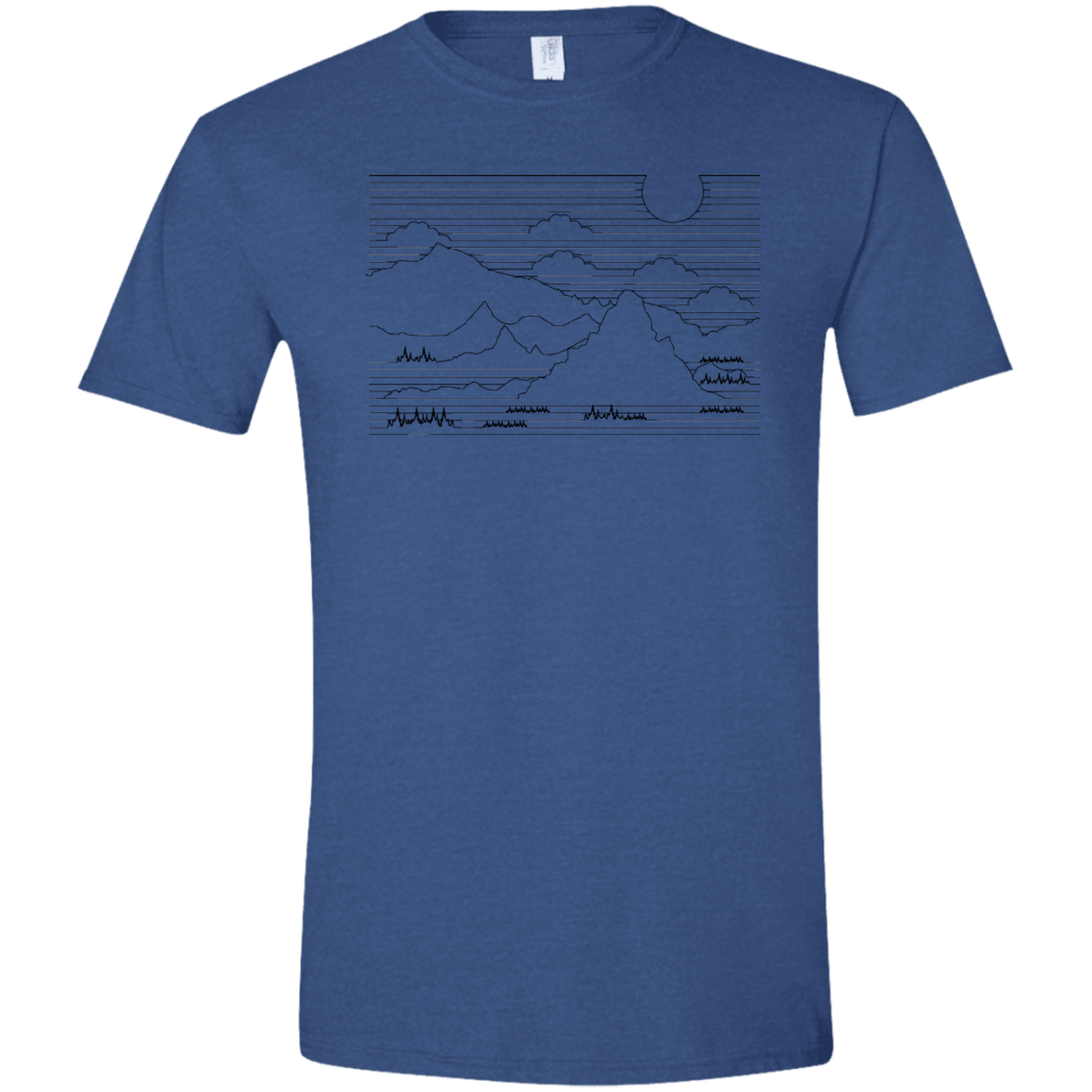 Mountain Line Art Men's Semi-Fitted Softstyle