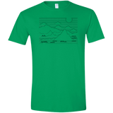 Mountain Line Art Men's Semi-Fitted Softstyle