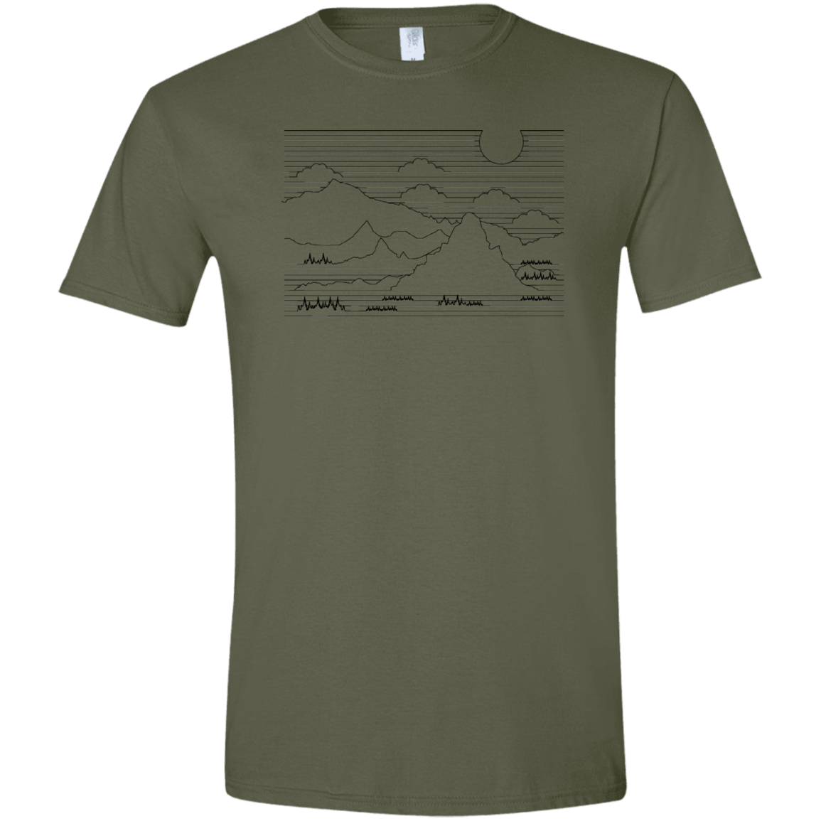 Mountain Line Art Men's Semi-Fitted Softstyle