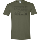 Mountain Line Art Men's Semi-Fitted Softstyle