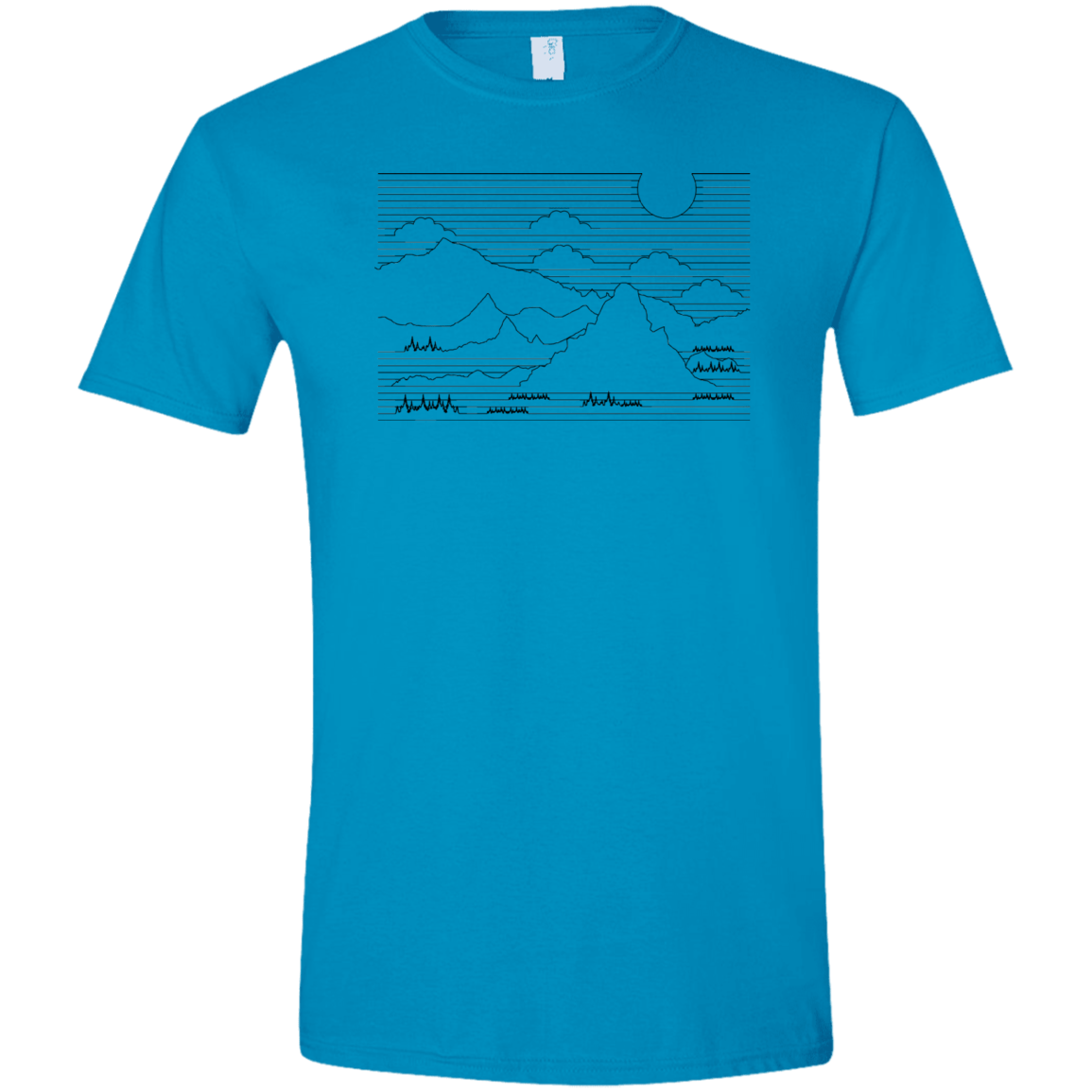 Mountain Line Art Men's Semi-Fitted Softstyle