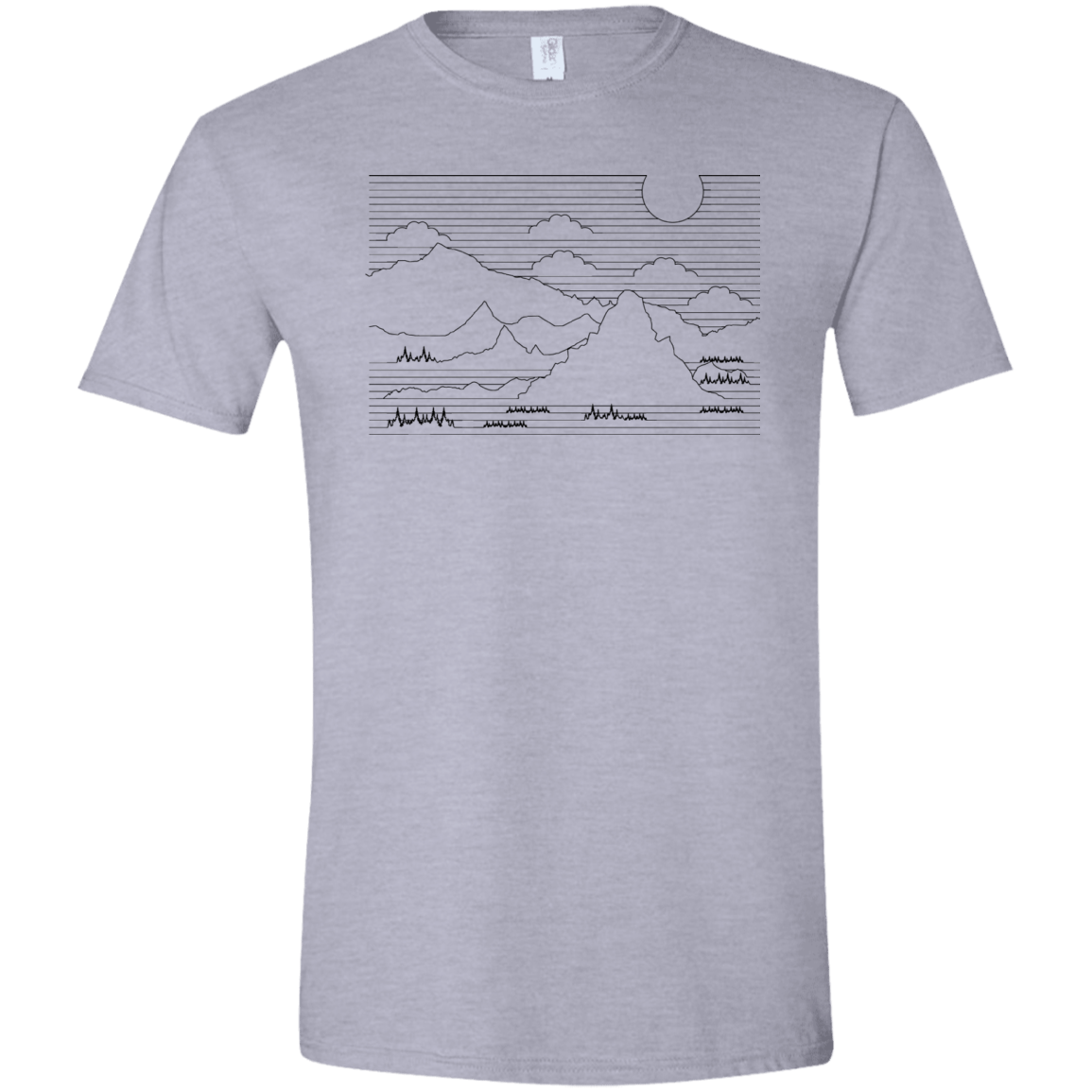 Mountain Line Art Men's Semi-Fitted Softstyle
