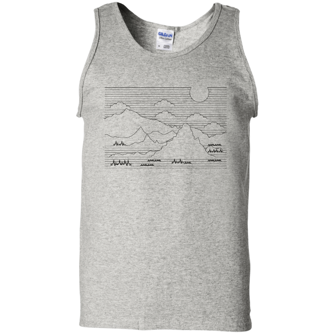 Mountain Line Art Men's Tank Top