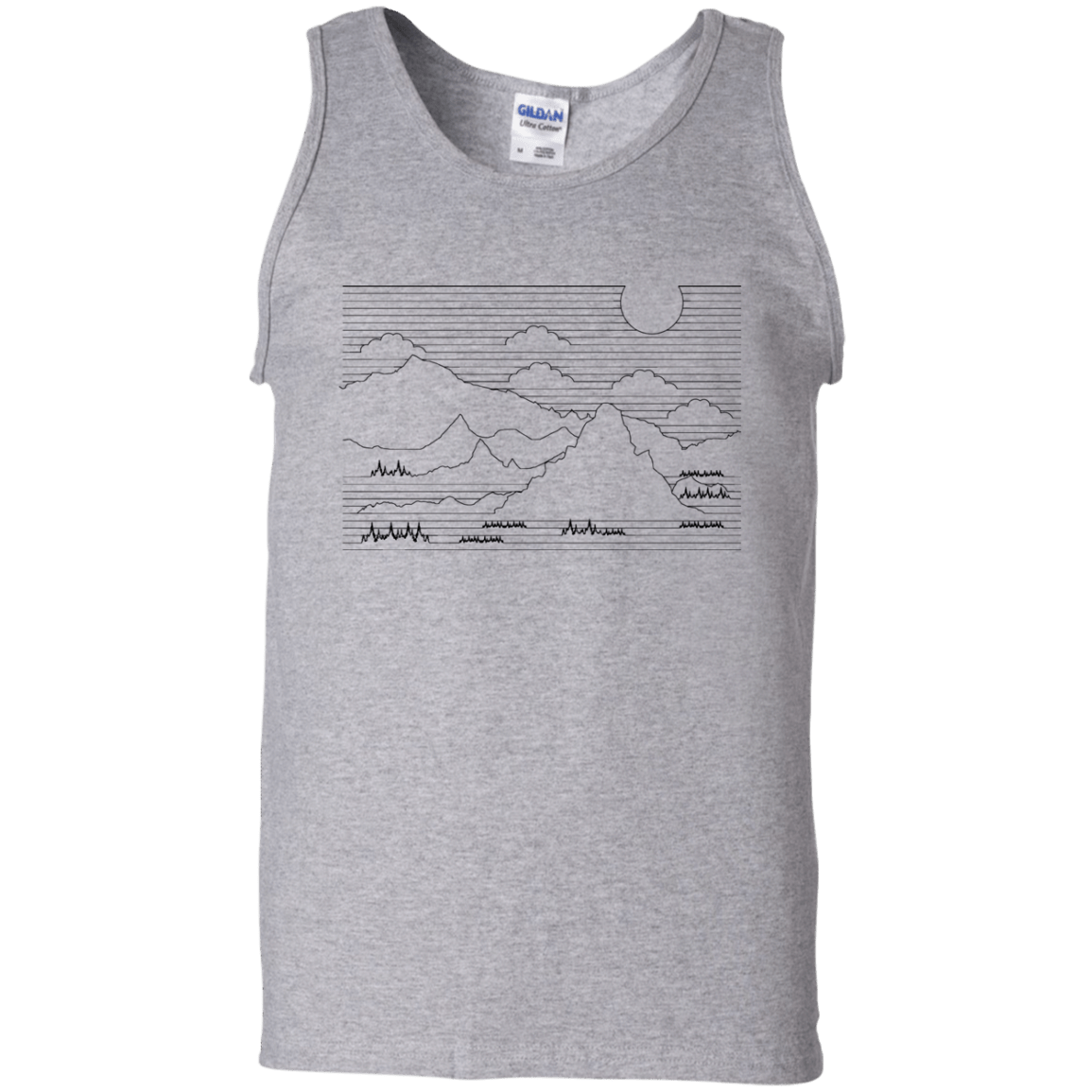 Mountain Line Art Men's Tank Top