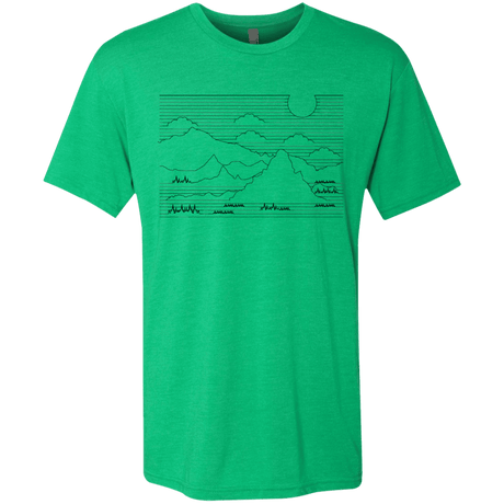 T-Shirts Envy / S Mountain Line Art Men's Triblend T-Shirt