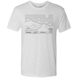 T-Shirts Heather White / S Mountain Line Art Men's Triblend T-Shirt