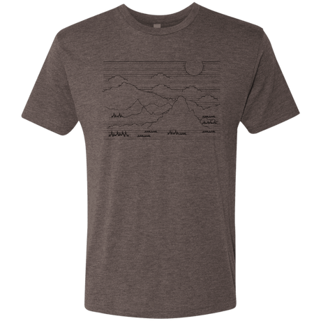 T-Shirts Macchiato / S Mountain Line Art Men's Triblend T-Shirt