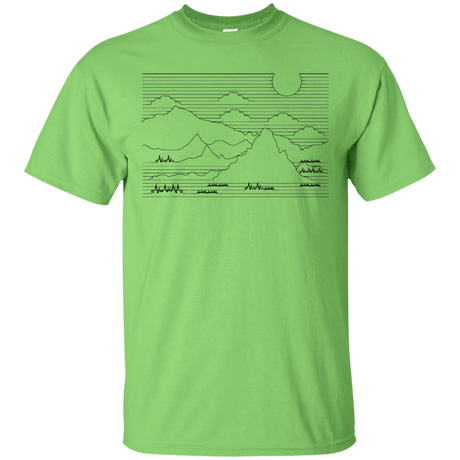 T-Shirts Lime / S Mountain Line Art T-Shirt
