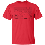 T-Shirts Red / S Mountain Line Art T-Shirt