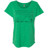 Mountain Line Art Triblend Dolman Sleeve