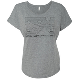 Mountain Line Art Triblend Dolman Sleeve