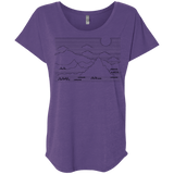 Mountain Line Art Triblend Dolman Sleeve