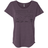 Mountain Line Art Triblend Dolman Sleeve