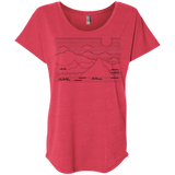 Mountain Line Art Triblend Dolman Sleeve