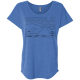 Mountain Line Art Triblend Dolman Sleeve