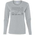T-Shirts Sport Grey / S Mountain Line Art Women's Long Sleeve T-Shirt
