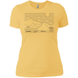 T-Shirts Banana Cream/ / X-Small Mountain Line Art Women's Premium T-Shirt