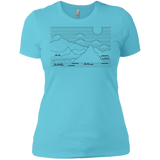 T-Shirts Cancun / X-Small Mountain Line Art Women's Premium T-Shirt