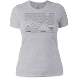 T-Shirts Heather Grey / X-Small Mountain Line Art Women's Premium T-Shirt