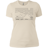 T-Shirts Ivory/ / X-Small Mountain Line Art Women's Premium T-Shirt
