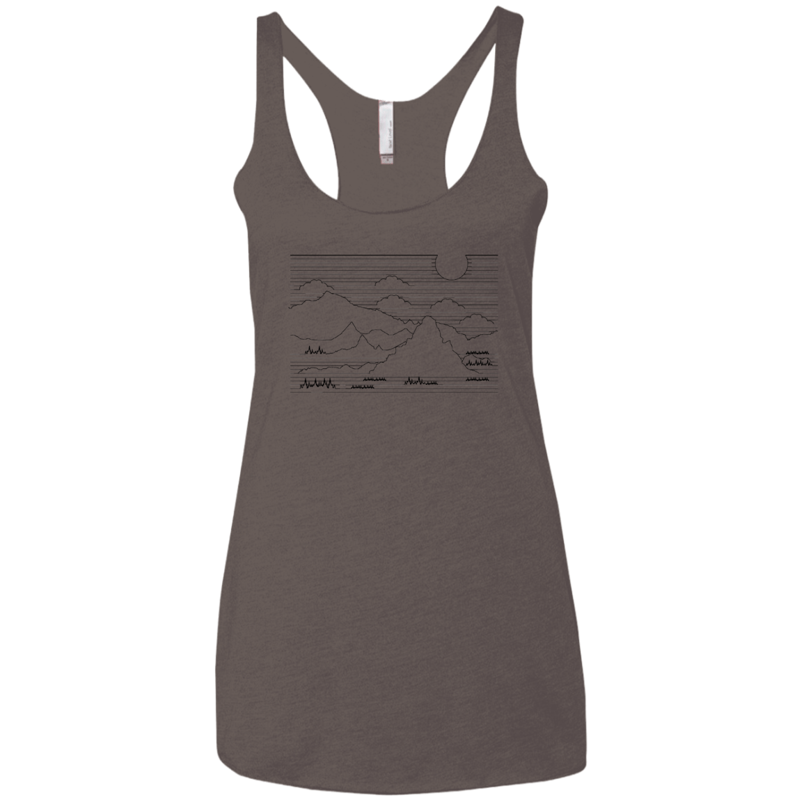Mountain Line Art Women's Triblend Racerback Tank