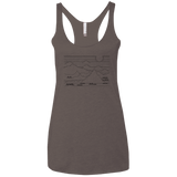 Mountain Line Art Women's Triblend Racerback Tank