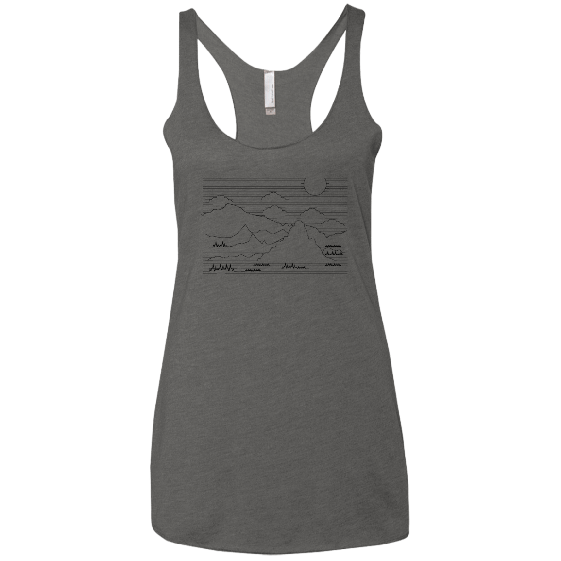 Mountain Line Art Women's Triblend Racerback Tank