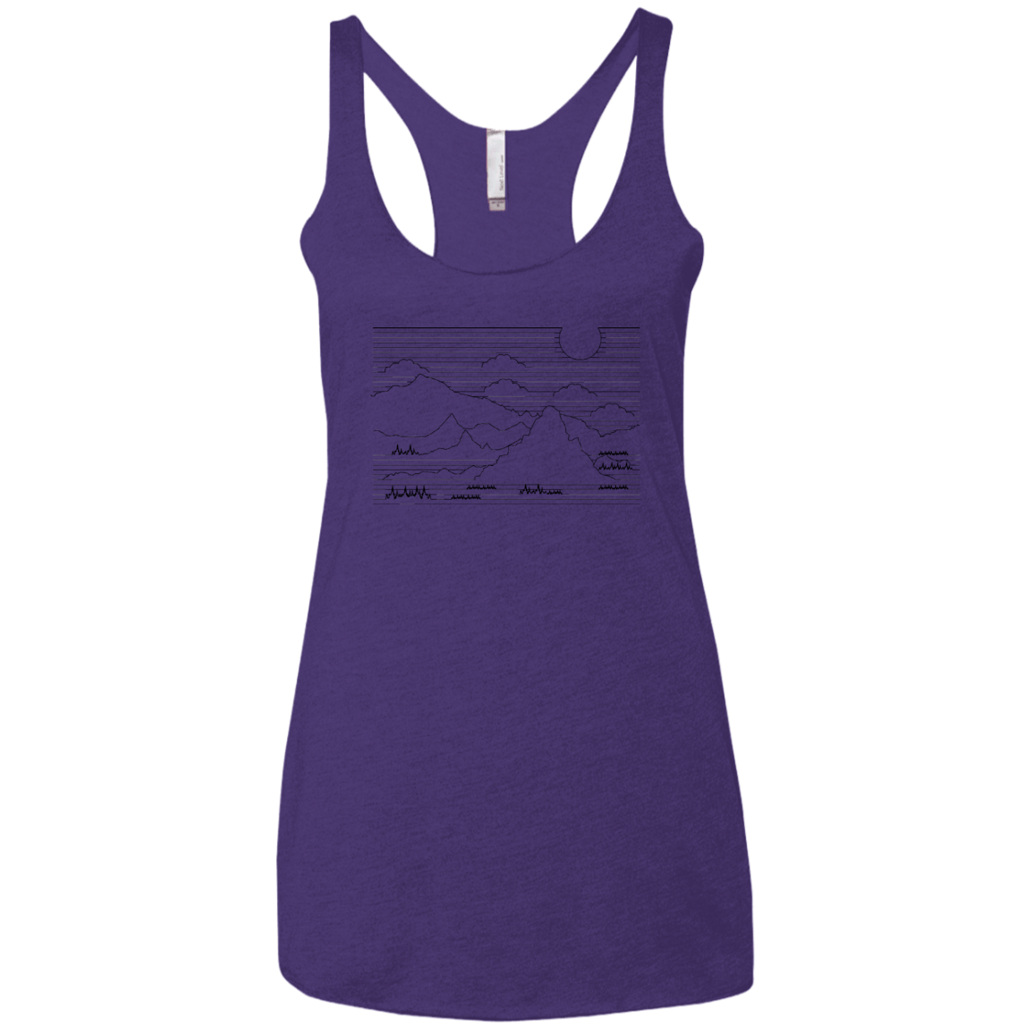Mountain Line Art Women's Triblend Racerback Tank