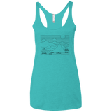 Mountain Line Art Women's Triblend Racerback Tank