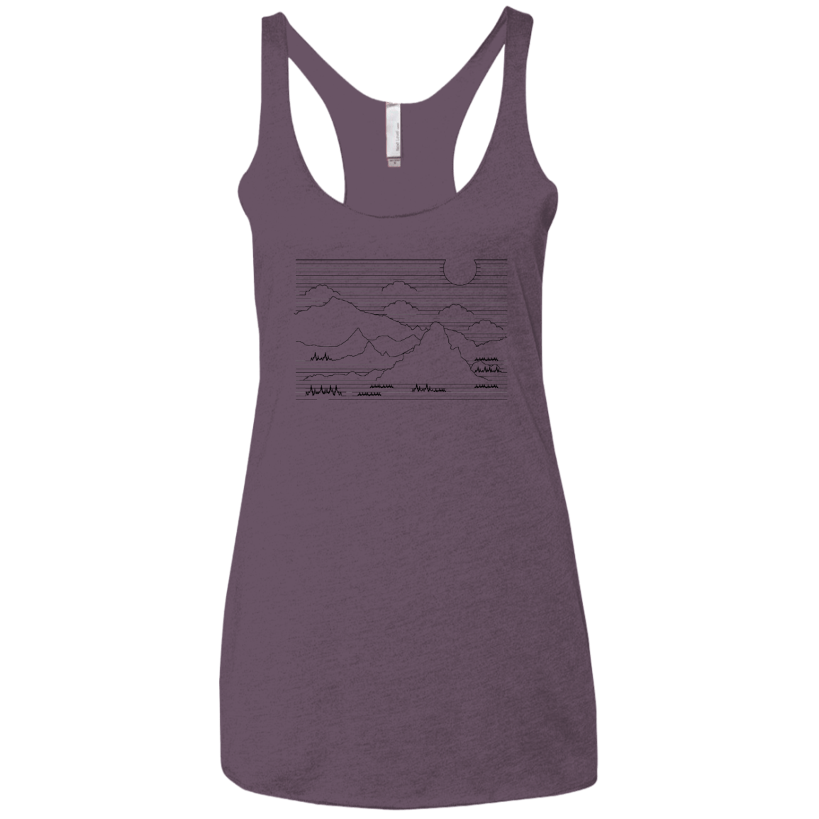 Mountain Line Art Women's Triblend Racerback Tank