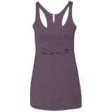 Mountain Line Art Women's Triblend Racerback Tank