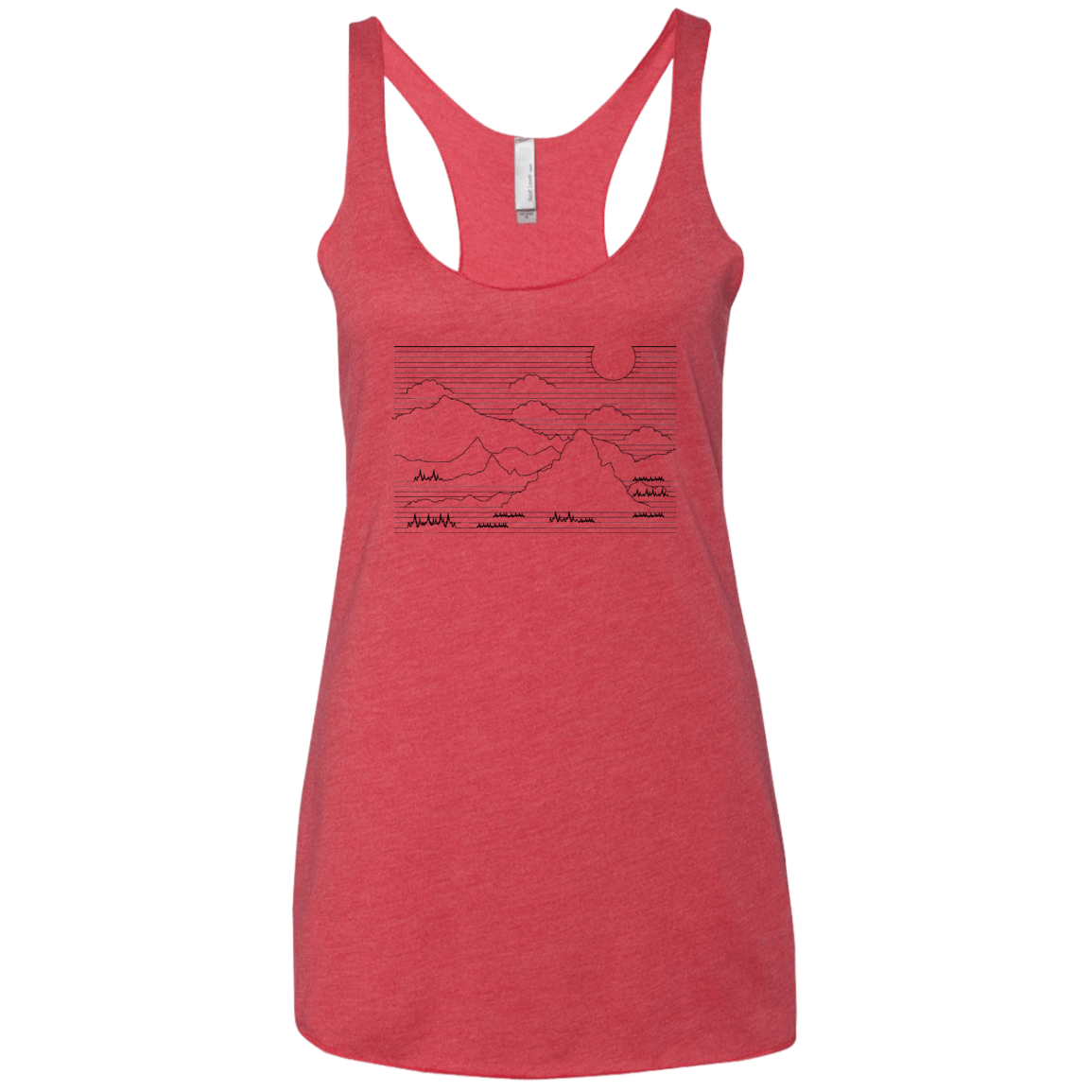 Mountain Line Art Women's Triblend Racerback Tank