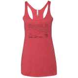Mountain Line Art Women's Triblend Racerback Tank