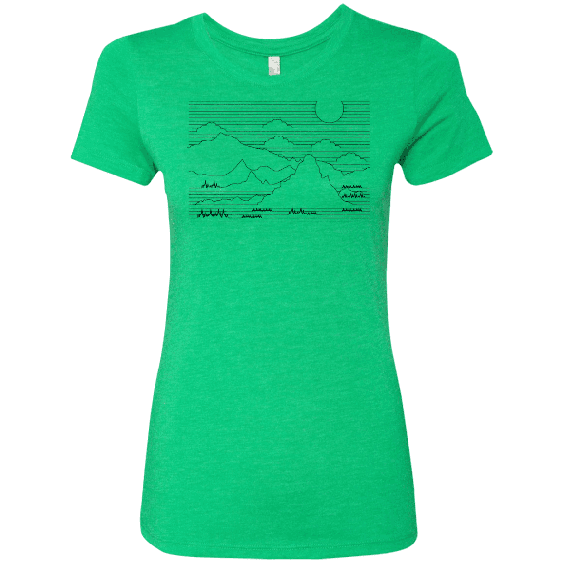 T-Shirts Envy / S Mountain Line Art Women's Triblend T-Shirt