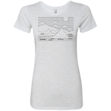 T-Shirts Heather White / S Mountain Line Art Women's Triblend T-Shirt