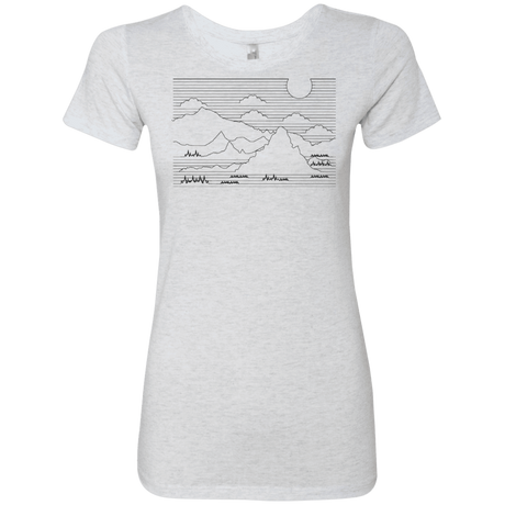 T-Shirts Heather White / S Mountain Line Art Women's Triblend T-Shirt