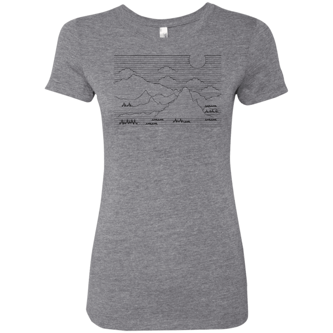 T-Shirts Premium Heather / S Mountain Line Art Women's Triblend T-Shirt