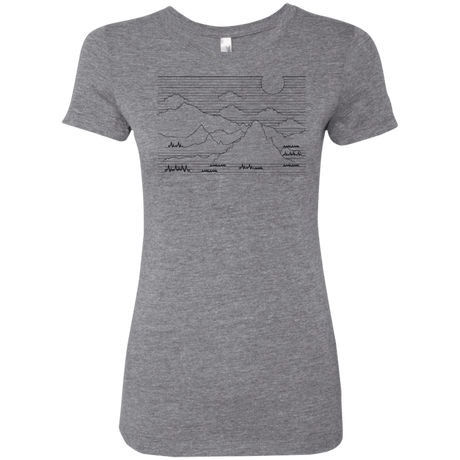 T-Shirts Premium Heather / S Mountain Line Art Women's Triblend T-Shirt