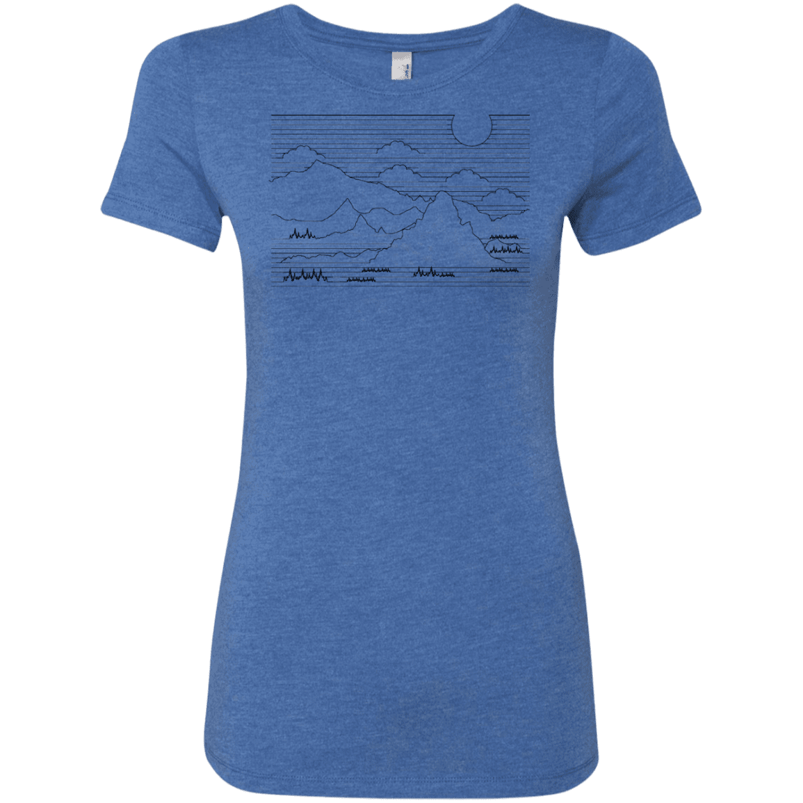T-Shirts Vintage Royal / S Mountain Line Art Women's Triblend T-Shirt