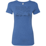 T-Shirts Vintage Royal / S Mountain Line Art Women's Triblend T-Shirt
